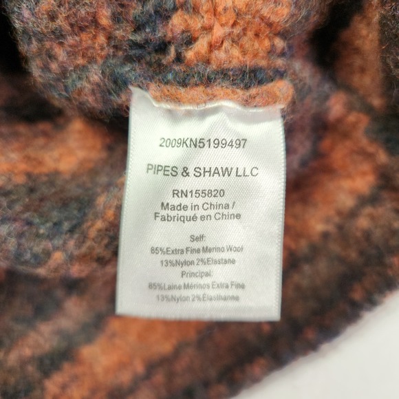 Veronica Beard Lumina Crewneck Pullover Stripe Orange Black Sweater Small - Picture 7 of 7